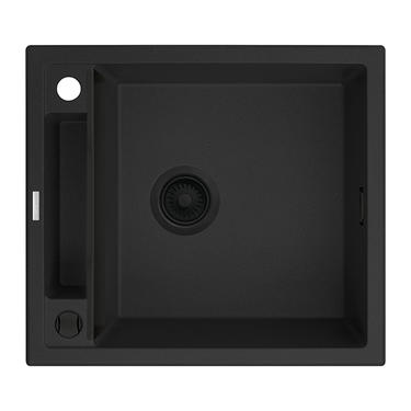 Deante Magnetic черный – мойка 1 чаша, 560х500х219 мм + сифон
