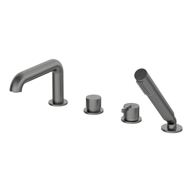 Deante Silia Titanium Смеситель для ванны врезной на 4 отверстия, титан
