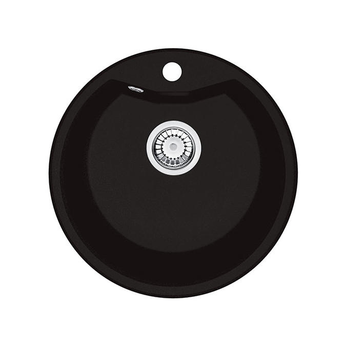 Deante Fiesta Solis черный – мойка 1 чаша, 480x480x180 мм + сифон SPACE SAVER