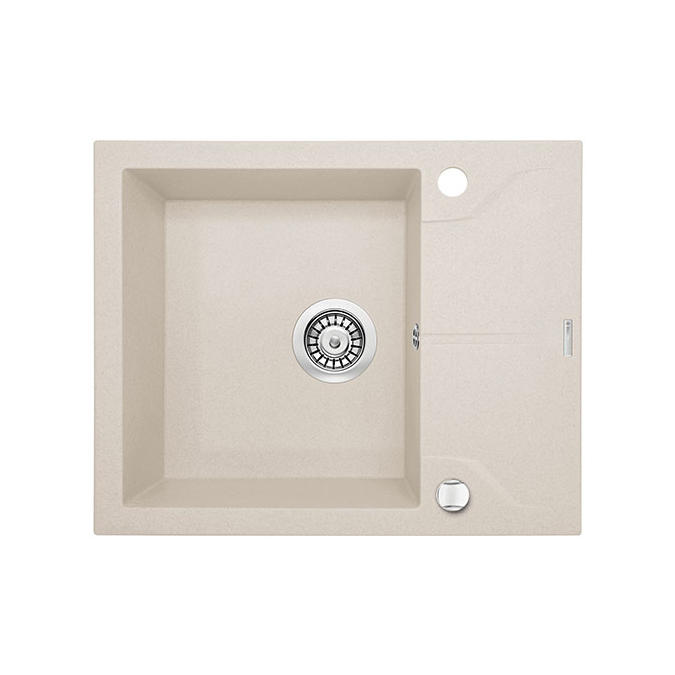 Deante Andante бежевый – мойка 1 чаша с крылом, 590*490*180 мм + сифон SPACE SAVER