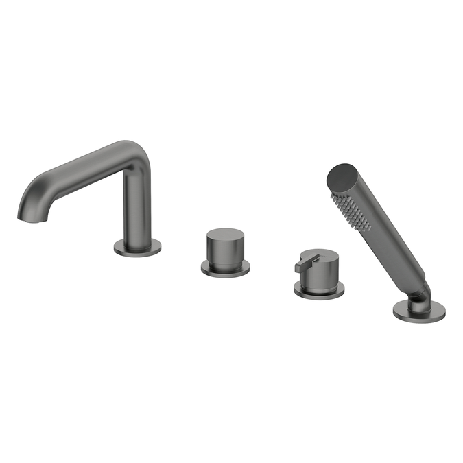 Deante Silia Titanium Смеситель для ванны врезной на 4 отверстия, титан