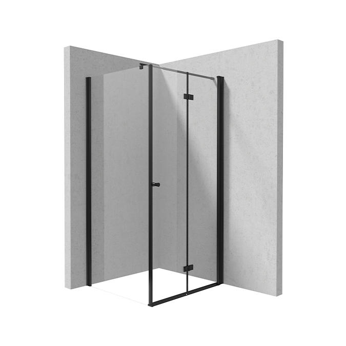 Deante Kombi Kerria Plus Nero Walk-in Кабина квадратная\прямоугольная, стекло прозрачное, черный профиль